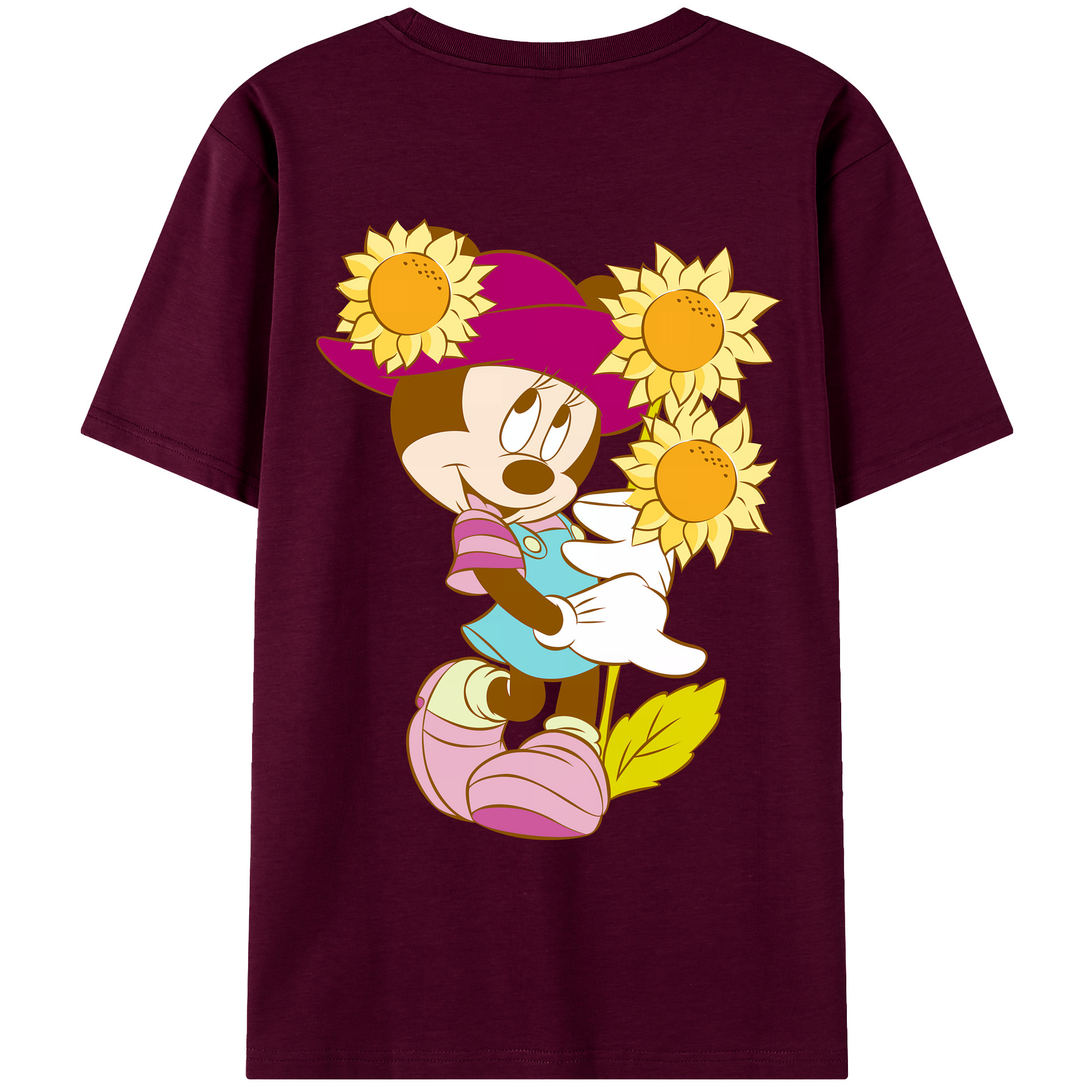 （画像用） ミッキーマウス Mickey Mouse レディース半袖Tシャツ(バックプリント)